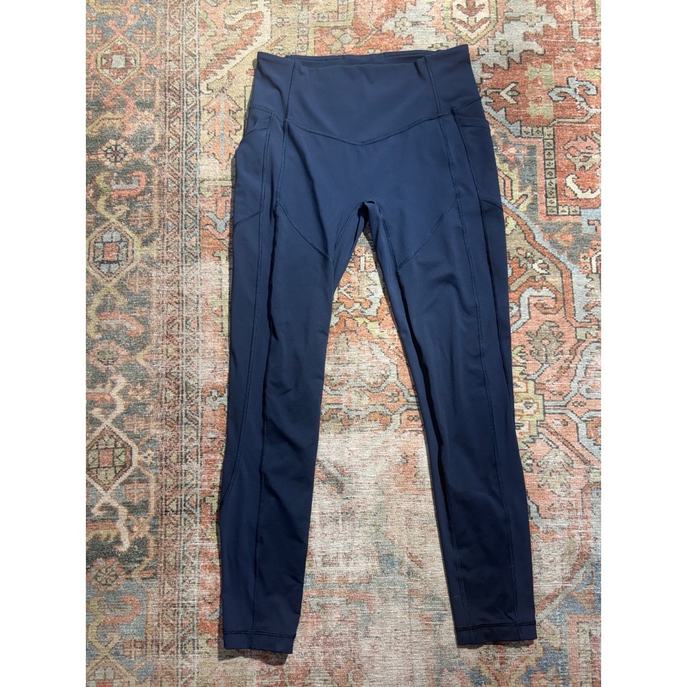 Lululemon All The Right Places High-Rise Leggings Navy Blue Pockets Size 10